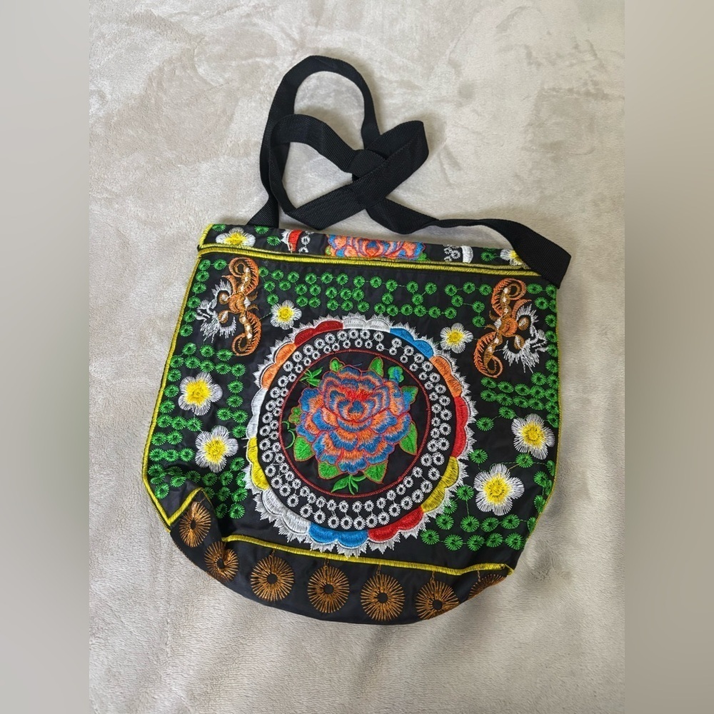 Colorful Embroidered Crossbody Bag - Picture 2 of 7